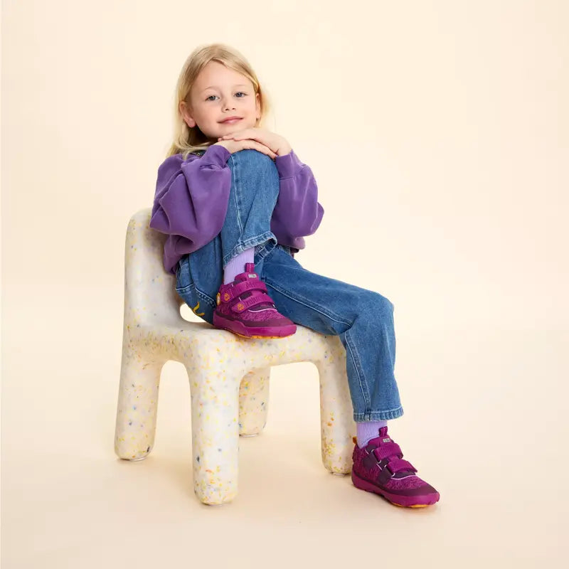 Colorful AFFENZAHN TEX Knöchelschuh HAPPY VOGEL in beere and gelb