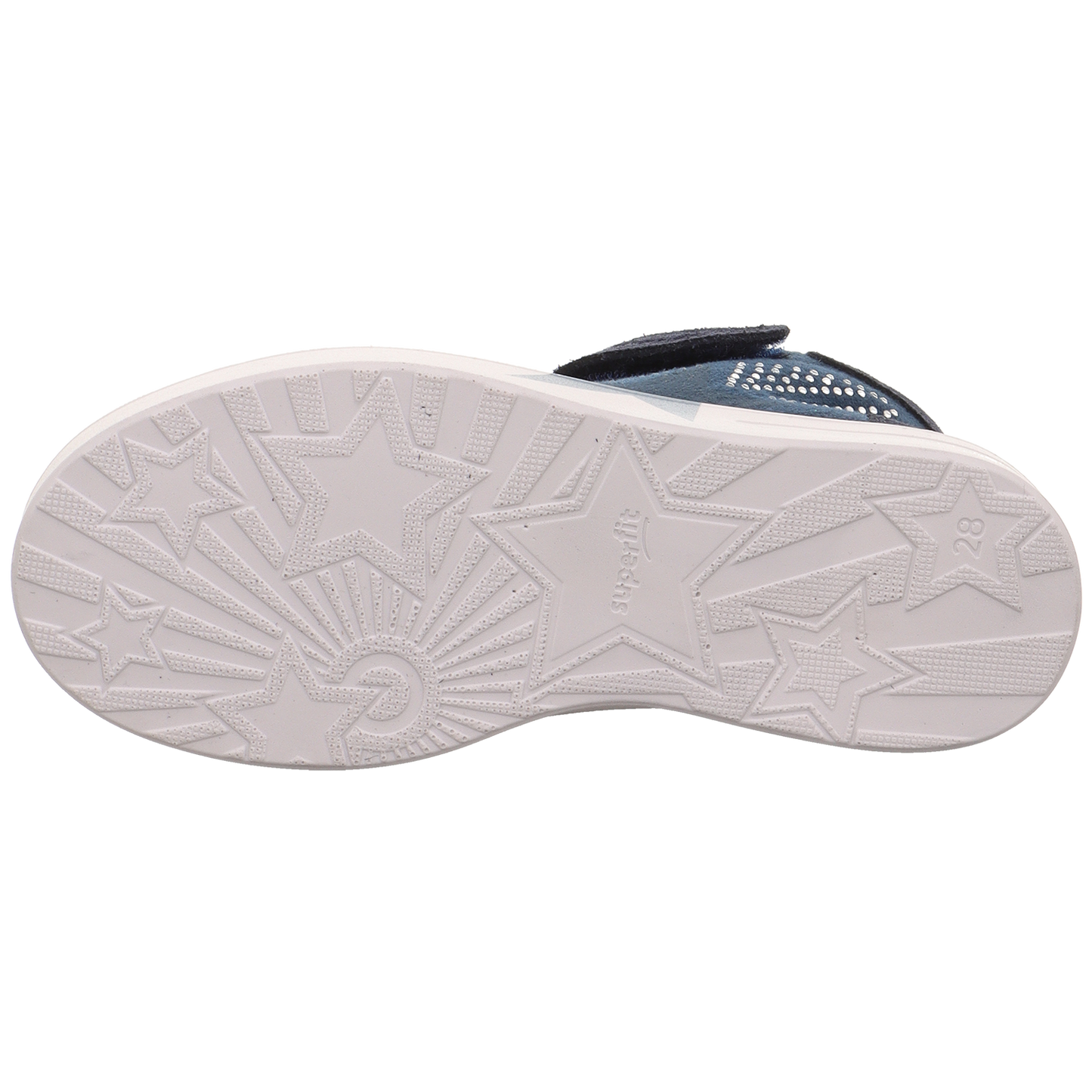 Stylish and durable SUPERFIT SYMPA-TEX Knöchelschuh in dark blue and light blue with decorative studs