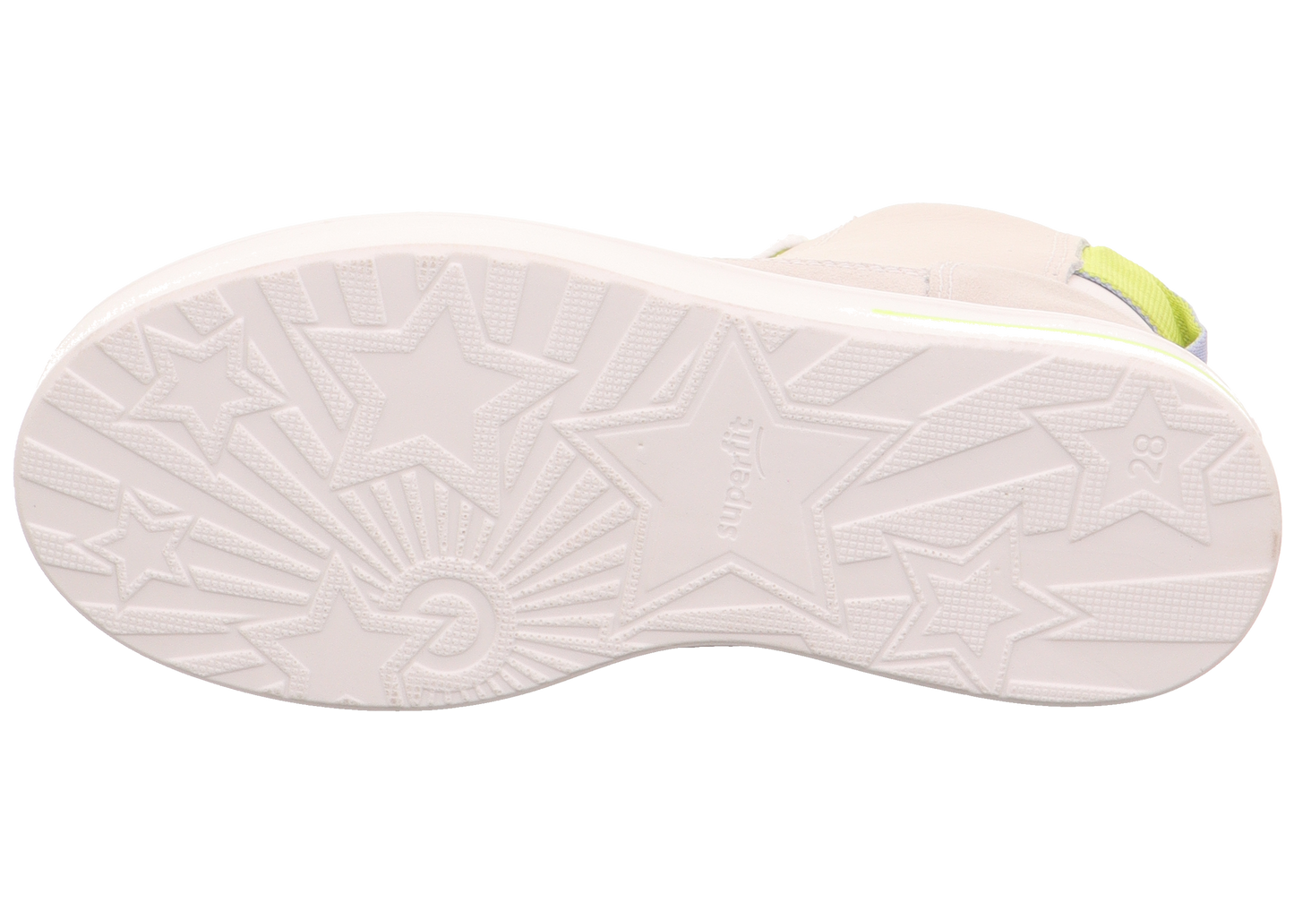 Stilvoller SUPERFIT Knöchelschuh STELLA 815-10 in Neongelb, Rückansicht