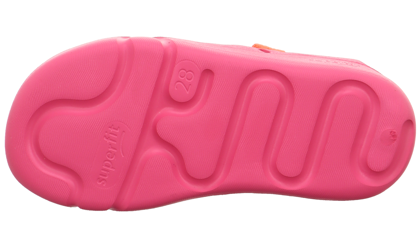 High-performance SUPERFIT SPLASH 991-55 women's athletic shoes in vibrant pink and orange colorway for maximum style and comfort during workouts and activities