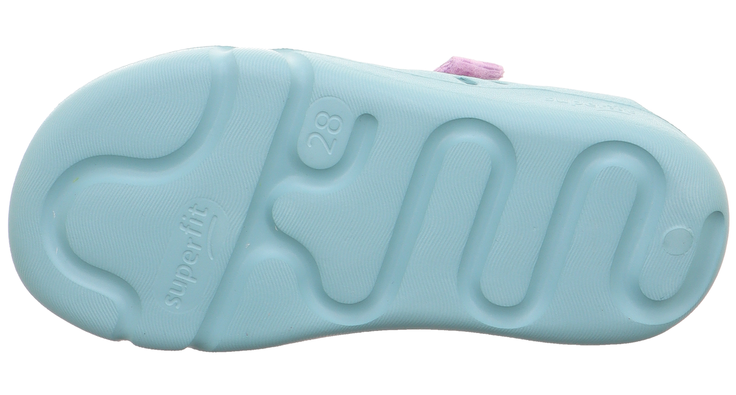 Colorful SUPERFIT SPLASH 991-751 sandals in light green and pink