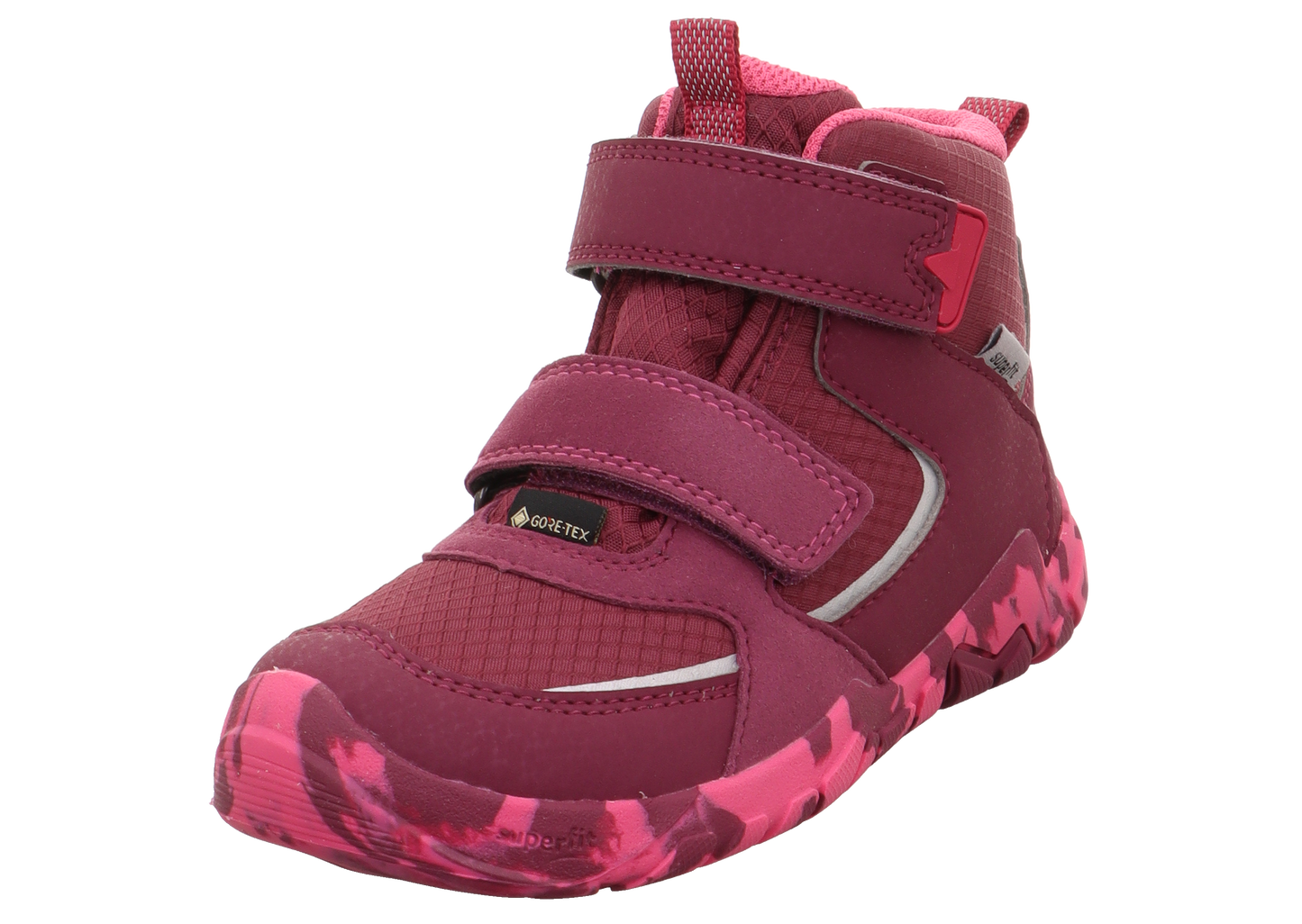 Women's SUPERFIT Knöchelschuh Barfußschuh TRACE 6033-50 in vibrant purple and pink colors, designed for ultimate comfort and support during fitness activities