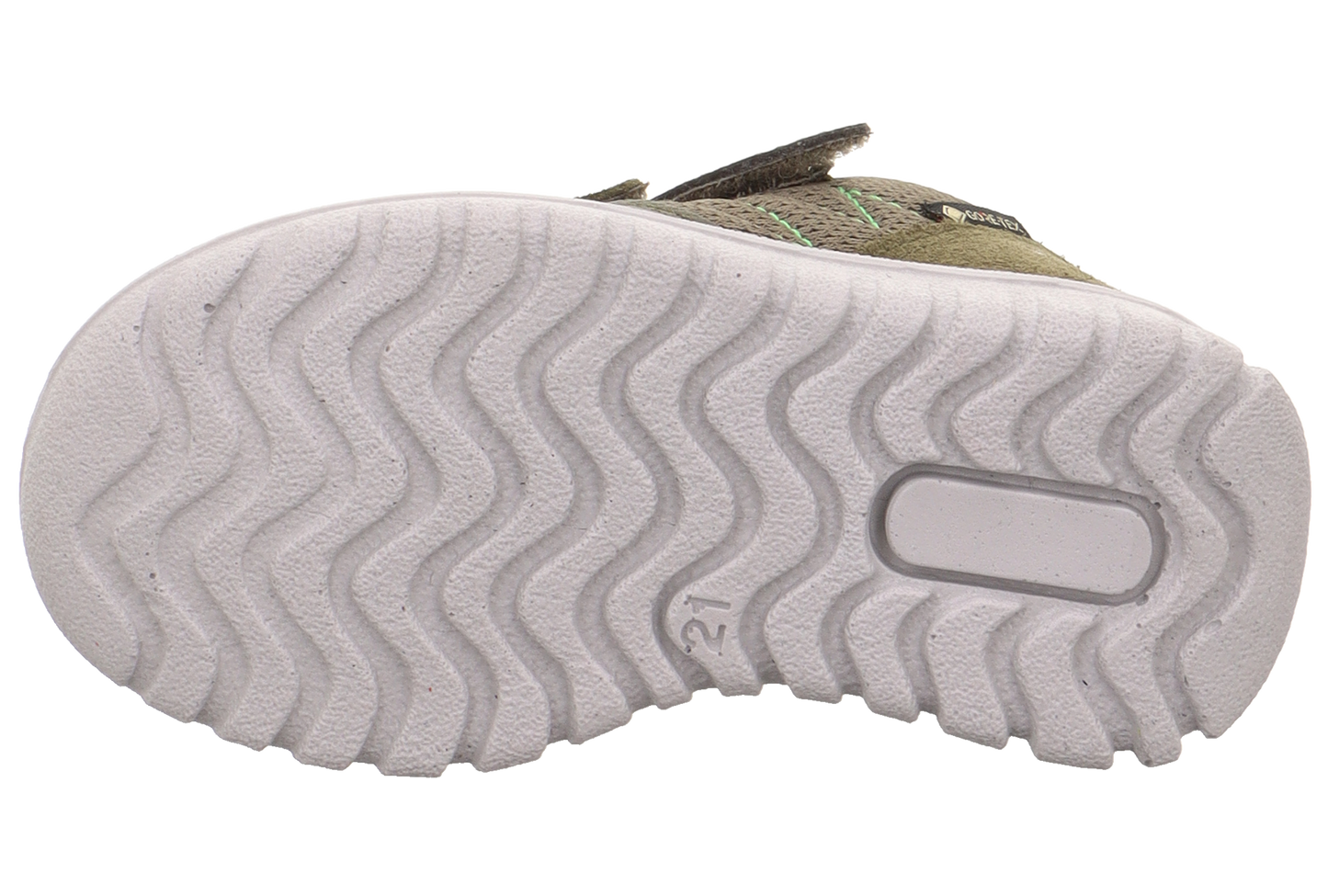 Olive and neon yellow SUPERFIT GORE-TEX Halbschuh SPORT7 MINI 6182-701, a high-performance sport shoe for kids