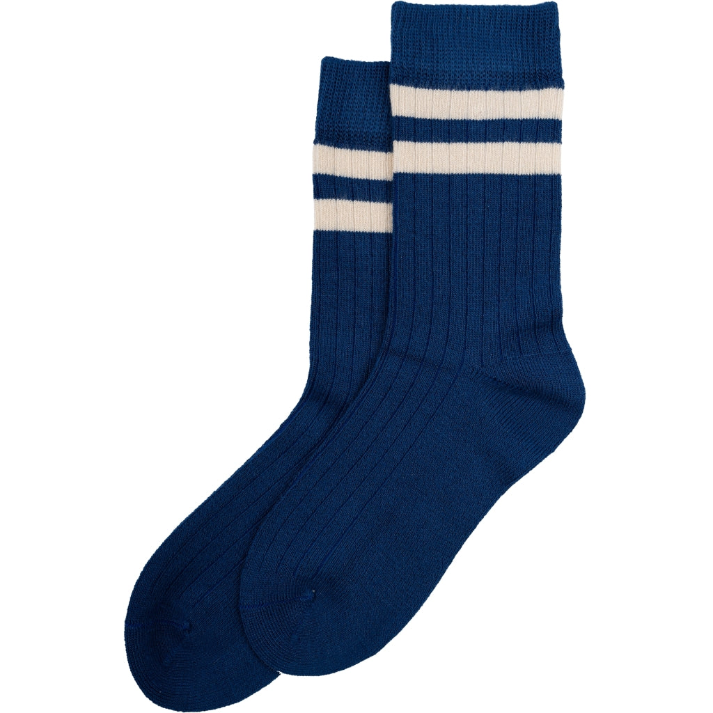 MINIPOP Bambus Socken in marineblau und offwhite Farben, nachhaltige und atmungsaktive Socken aus Bambusfasern