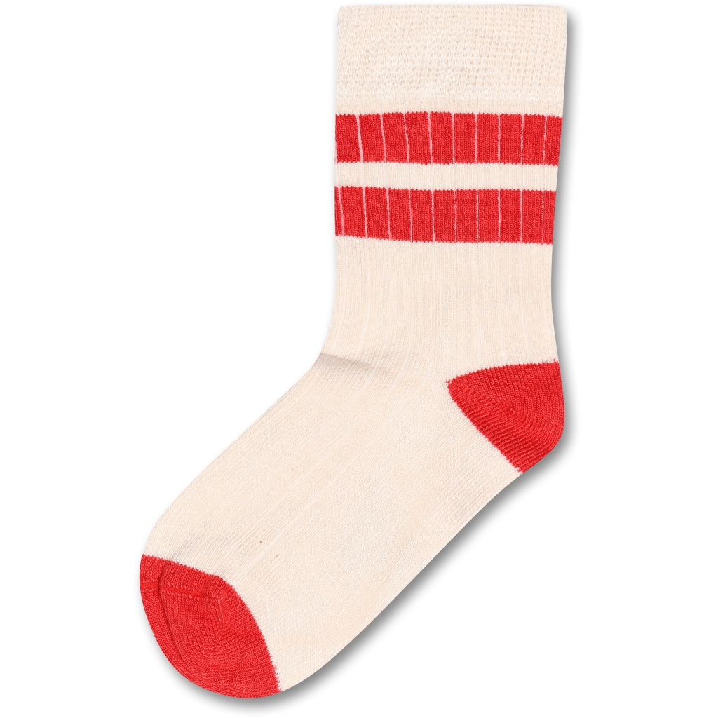MINIPOP Bambus Socken - rot / offwhite - hochwertige, weiche Socken aus Bambusfasern in den Farben Rot und Off-White