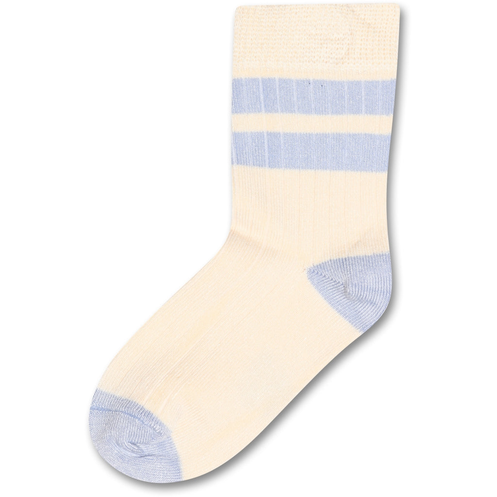 MINIPOP Bambus Socken in hellblau und offwhite, bequeme und nachhaltige Socken aus Bambusfasern