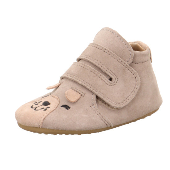 Adorable beige SUPERFIT PreWalker PAPAGENO 6227-40 shoes with cute bear design