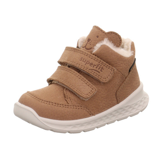 Brown SUPERFIT GORE-TEX Halbschuh BREEZE 372-302, a durable and waterproof outdoor shoe for all-weather activities