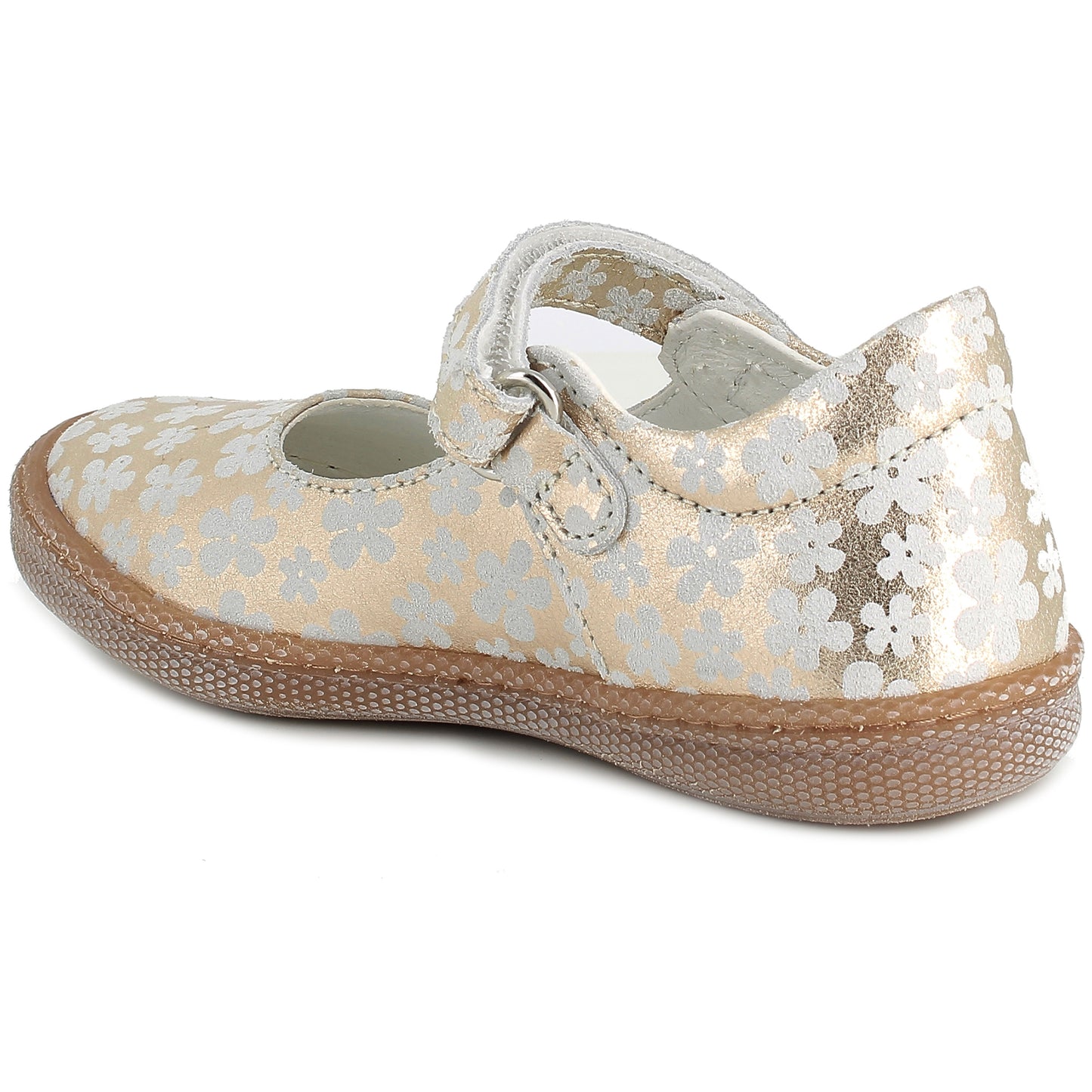 PRIMIGI Ballerina SPORT 59205-33 in gold with delicate Blümchen floral pattern, perfect for active little girls with a touch of elegance