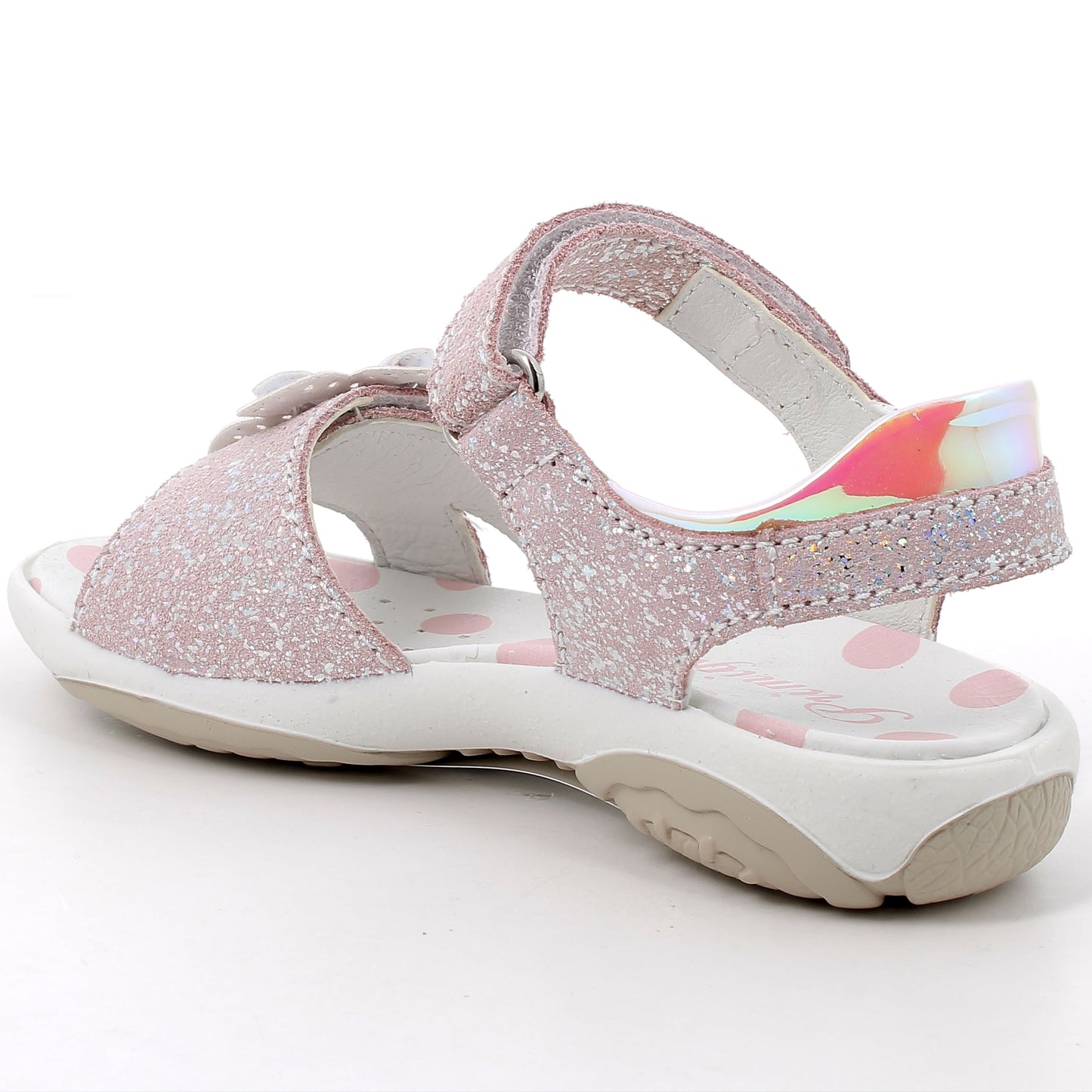 Sommerliche PRIMIGI Sandale BREEZE 78850-22 in rosé mit schöner Blütenapplikation