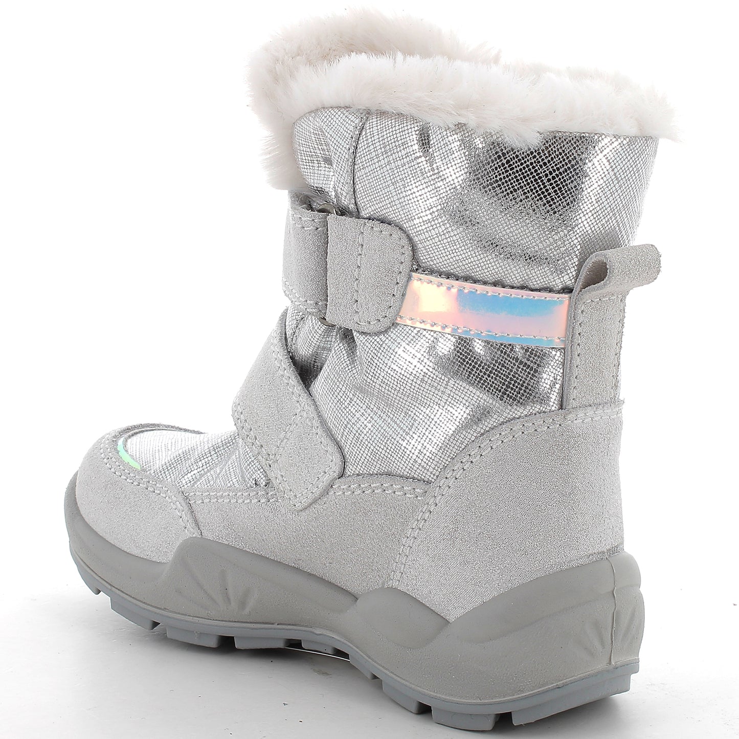Wasserdichte und atmungsaktive Primigi GORE-TEX WINGER Stiefel, grau/silber mit Sternmuster, ideal für Kinder bei schlechtem Wetter