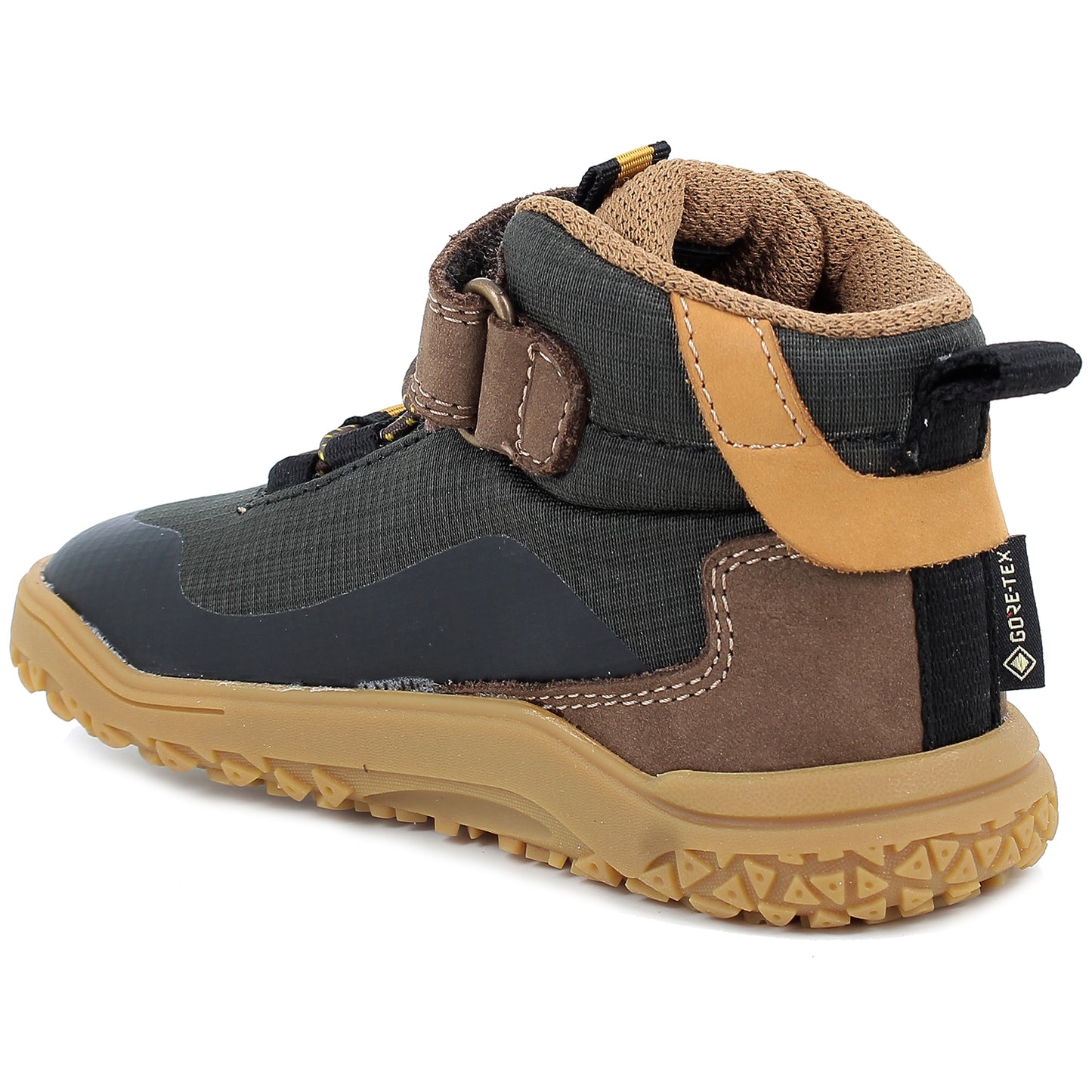 Kinderfreundlicher Primigi GORE-TEX Knöchelschuh GRANDER in Oliv und Braun, ideal für nass-kaltes Wetter