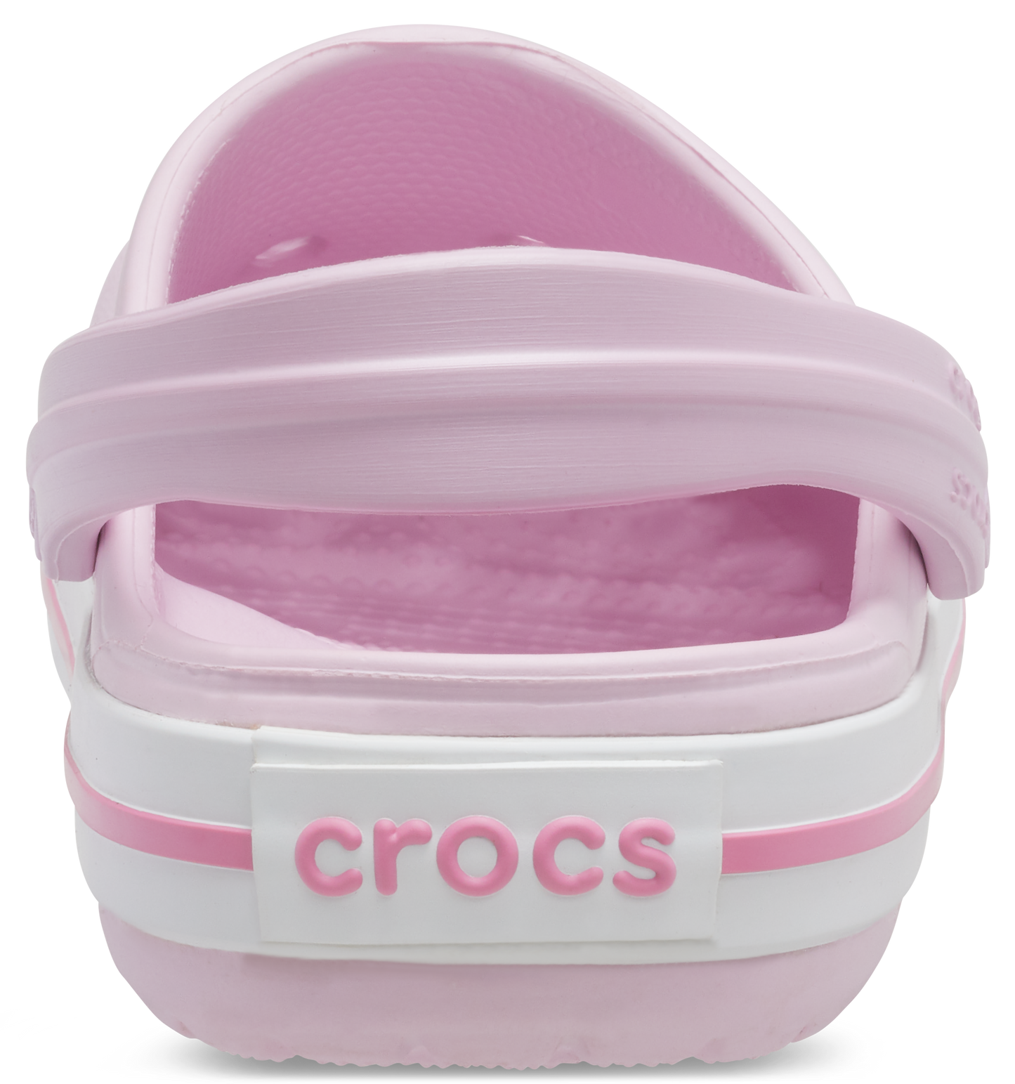 A pair of pink CROCS CROCBAND CLOG KIDS 207005-6GD shoes for kids