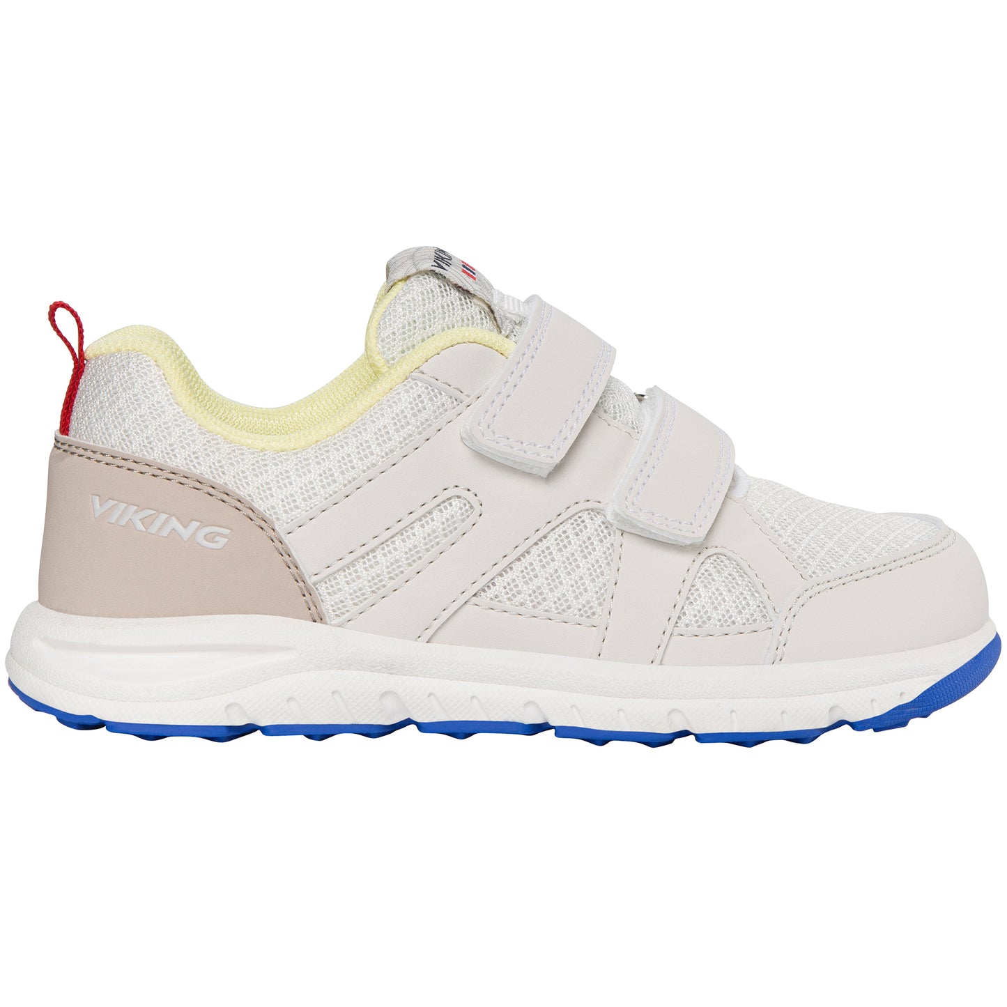 VIKING Halbschuh ODDA 2V - créme / beige / royal / zitrone - langlebiger, bequemer Outdoor-Schuh mit cremefarbenem, beigem, königlichem und zitronengelbem Design