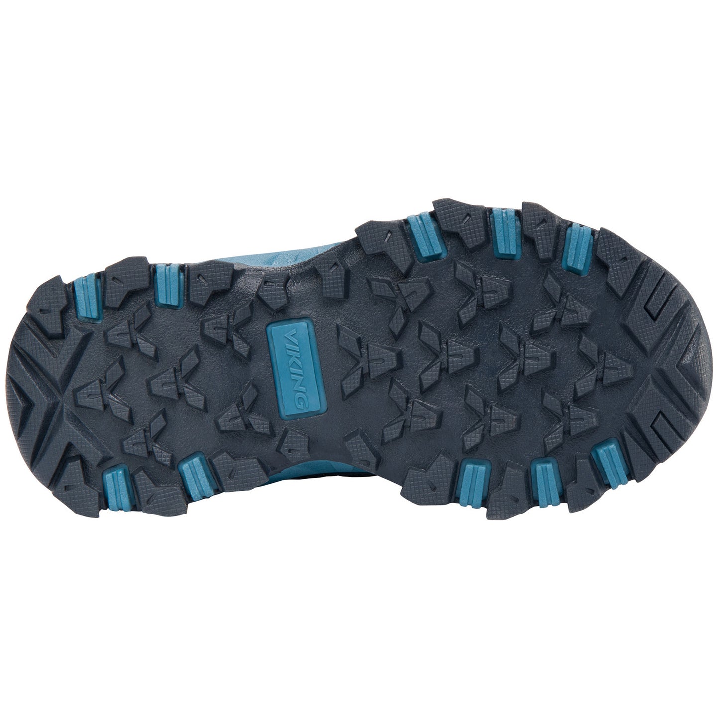 High-quality VIKING TEX Knöchelschuh TRACK MID WP 2V in navy and ocean colorway, perfect for hiking and trekking