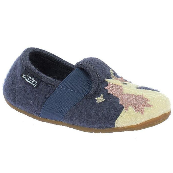 Cozy blue LIVING KITZBÜHEL Hausschuh 4020/549 featuring adorable unicorn design