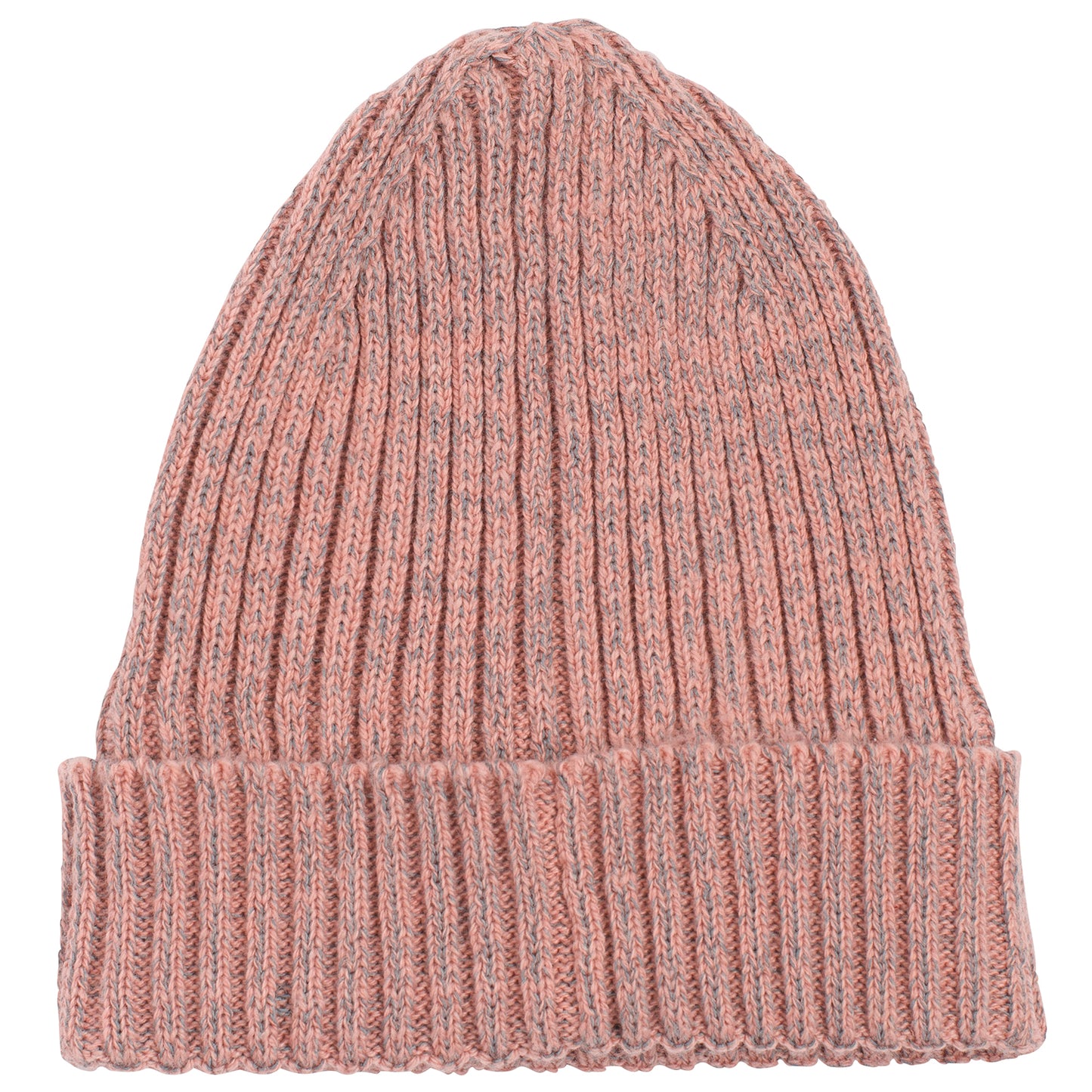 Close-up of VIKING Mütze FUN REFLEX BEANIE in altrosa, showcasing the soft knit fabric and bright reflective accents