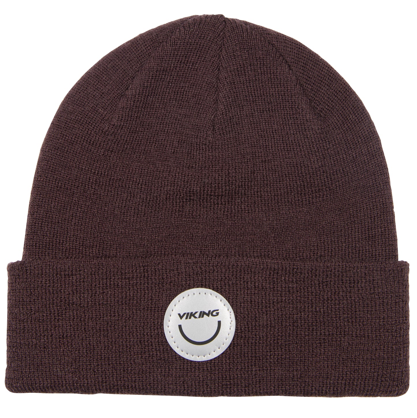 High-quality warm reflective wool beanie in vibrant plum color by VIKING Mütze PLAY WOOL BEANIE
