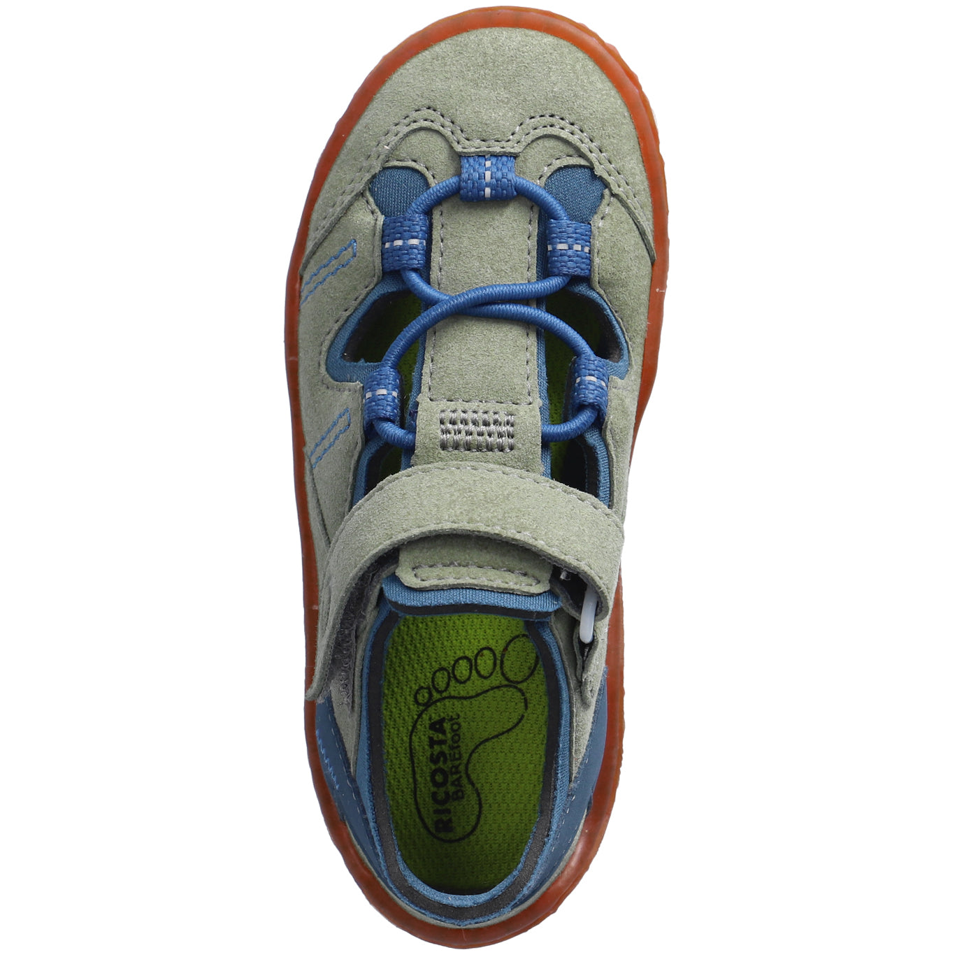 RICOSTA Barfußschuh Halbsandale JEFF - eukalyptus / petrol children's barefoot sandals