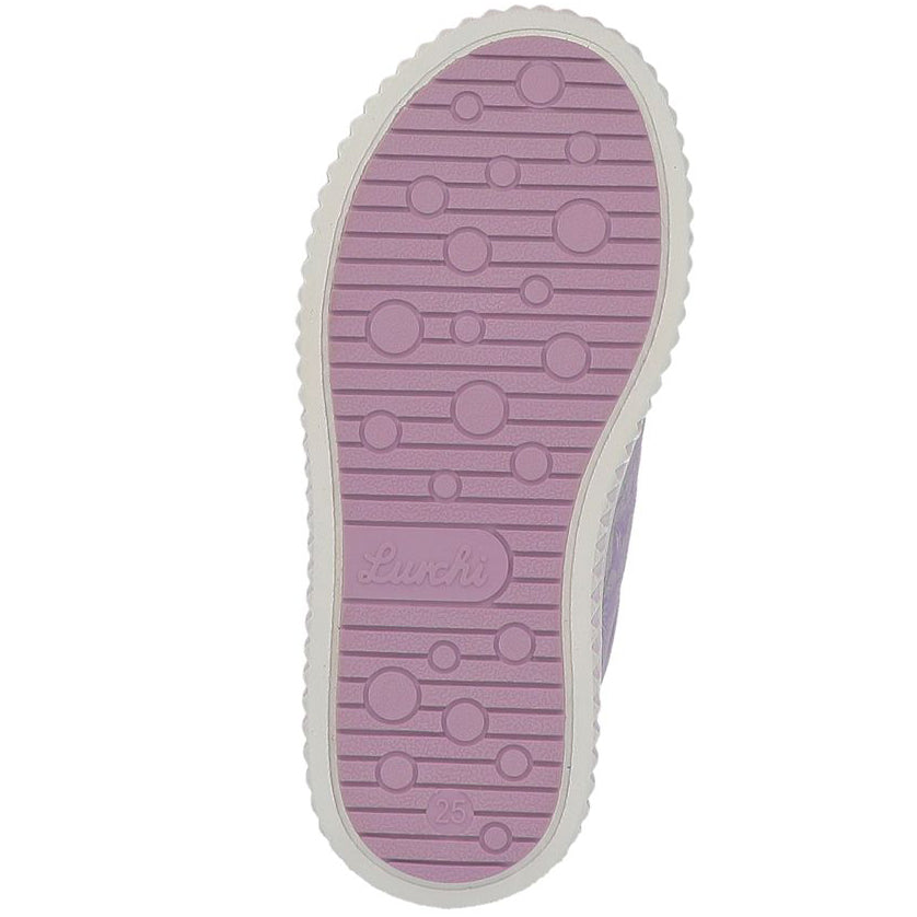 High-quality LURCHI Knöchelschuh YUVI in beautiful flieder color with sparkling Glitzerblumen design