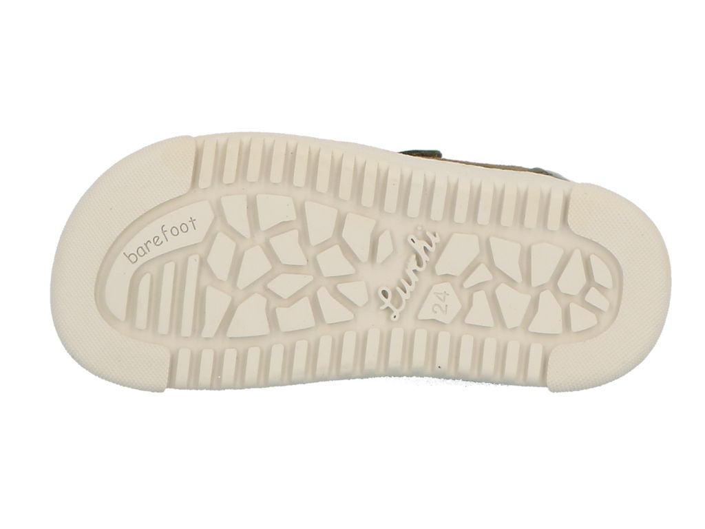 Olivgrün and brown LURCHI Barfuß Halbschuh MARKIO, perfect for outdoor activities