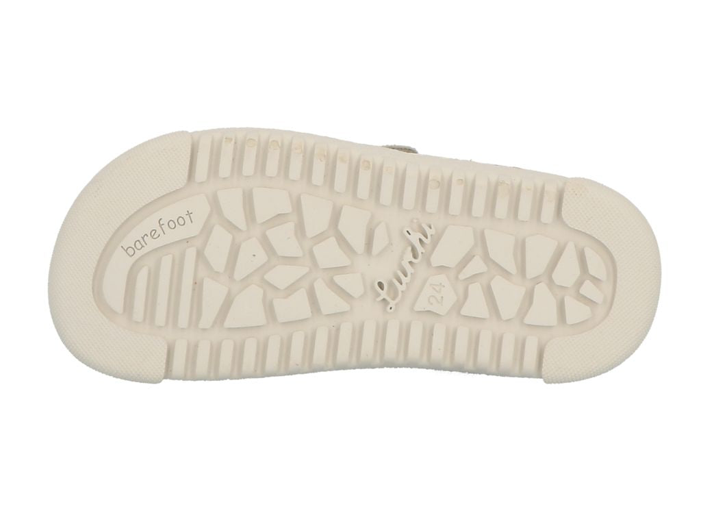 LURCHI Barfuß Halbschuh MONTI in a light grey and lemon yellow color combination, perfect for a comfortable and stylish barefoot walking experience