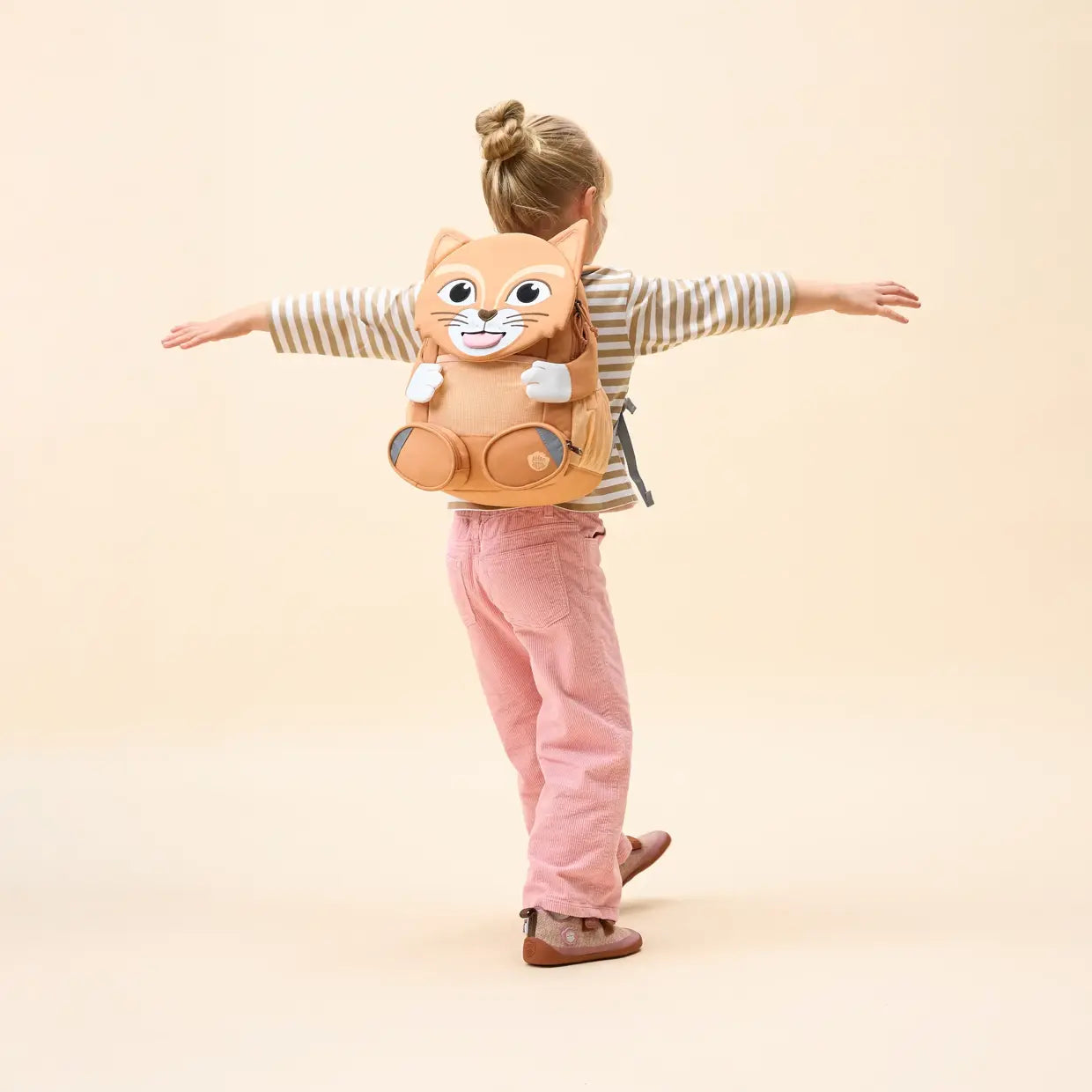 Großer Affenzahn Rucksack für Kinder in Katzenoptik und ergonomischem Design