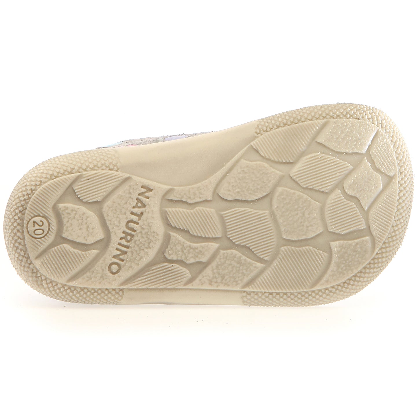 NATURINO Barfußschuh Halbschuh AMUR - grau / Tulpen - Kinderfußbekleidung für gesundes Laufen