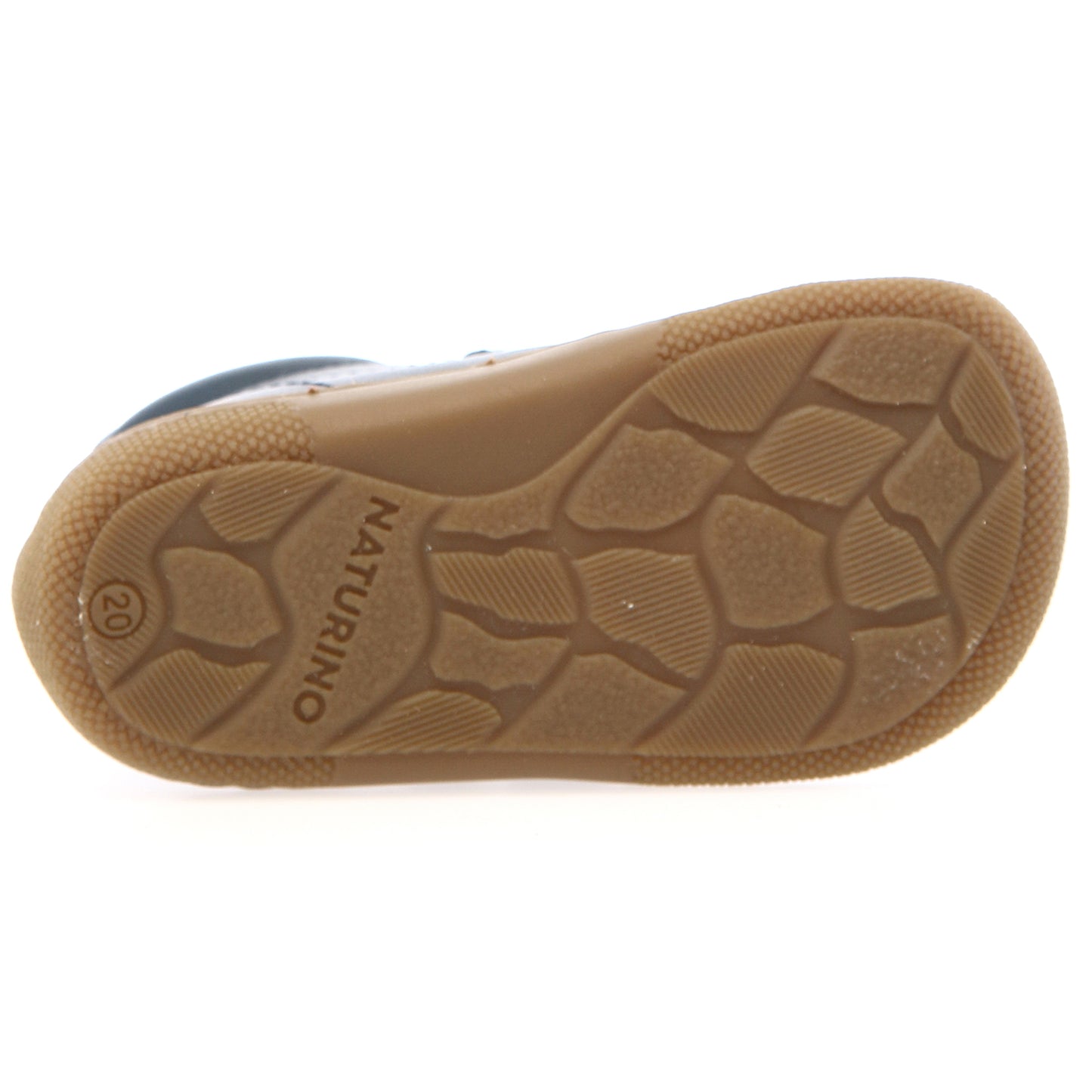 Komplette Ansicht des NATURINO WIGGHI Barfußstiefels in Navy, perfekt für aktive Kinderfüße und natürlichen Gehkomfort