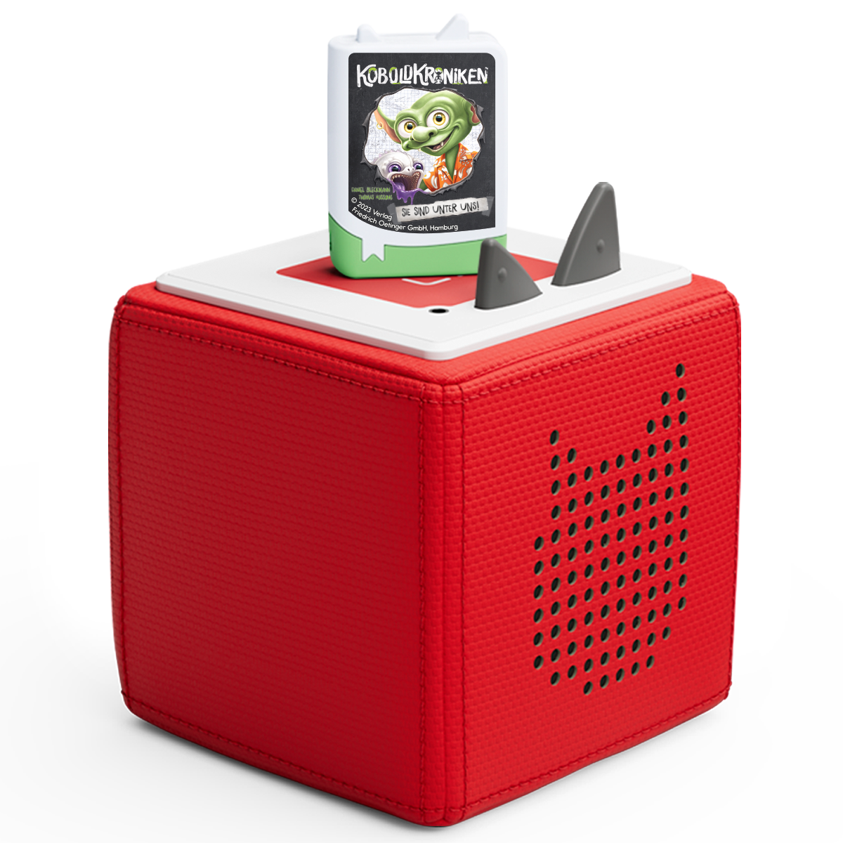 Ansicht des geöffneten Taschenbuchs mit Illustrationen und Textseiten, die die spannende Geschichte der Koboldkroniken präsentieren