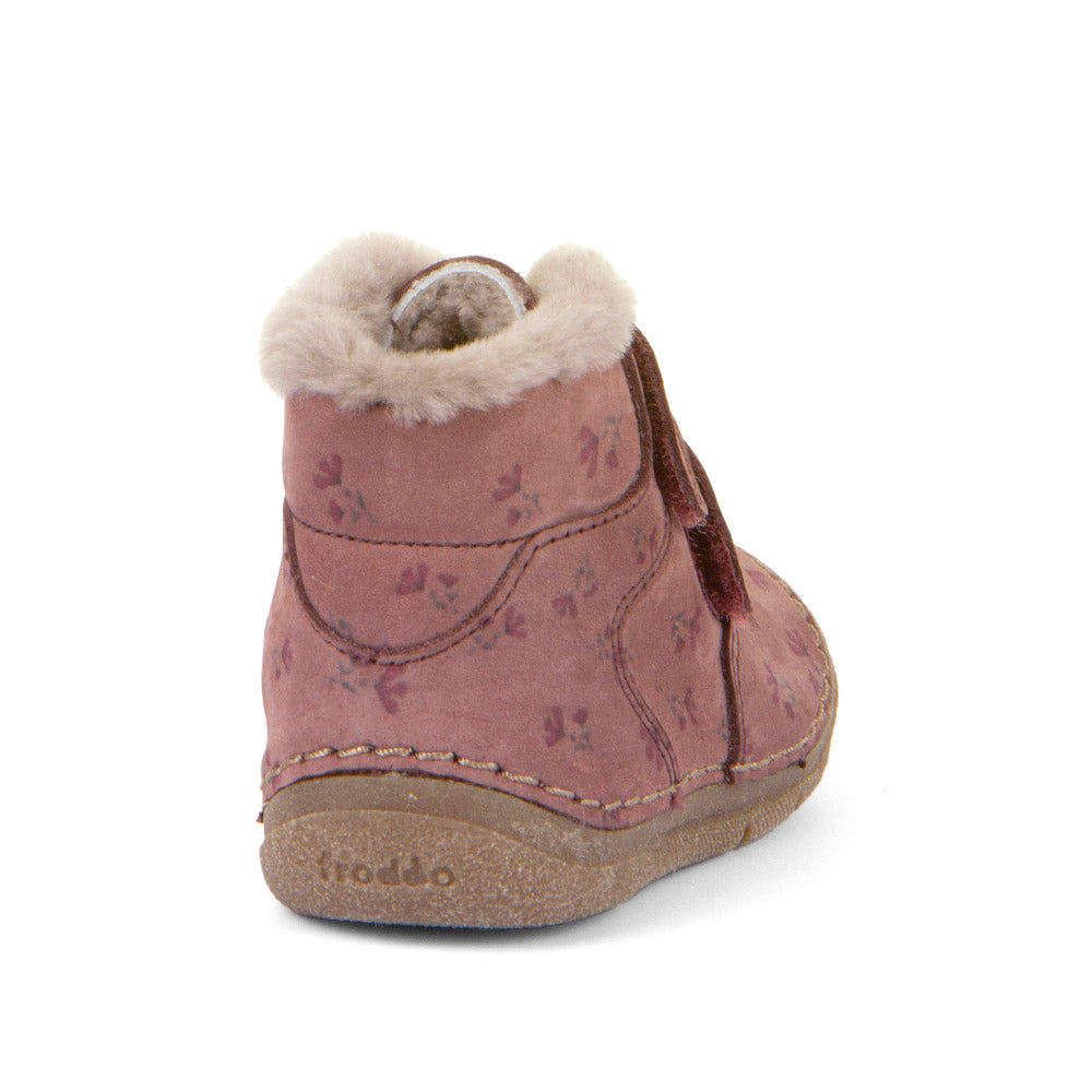 Stylischer FRODDO Knöchelschuh G2110143-14 in zartem Altrosa mit Blümchen-Muster