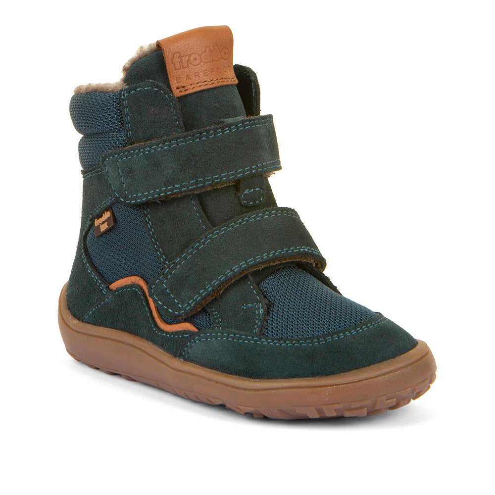 Nahaufnahme des hochwertigen Obermaterials und der Zierdetails des FRODDO TEX G3160247-3 in petrol