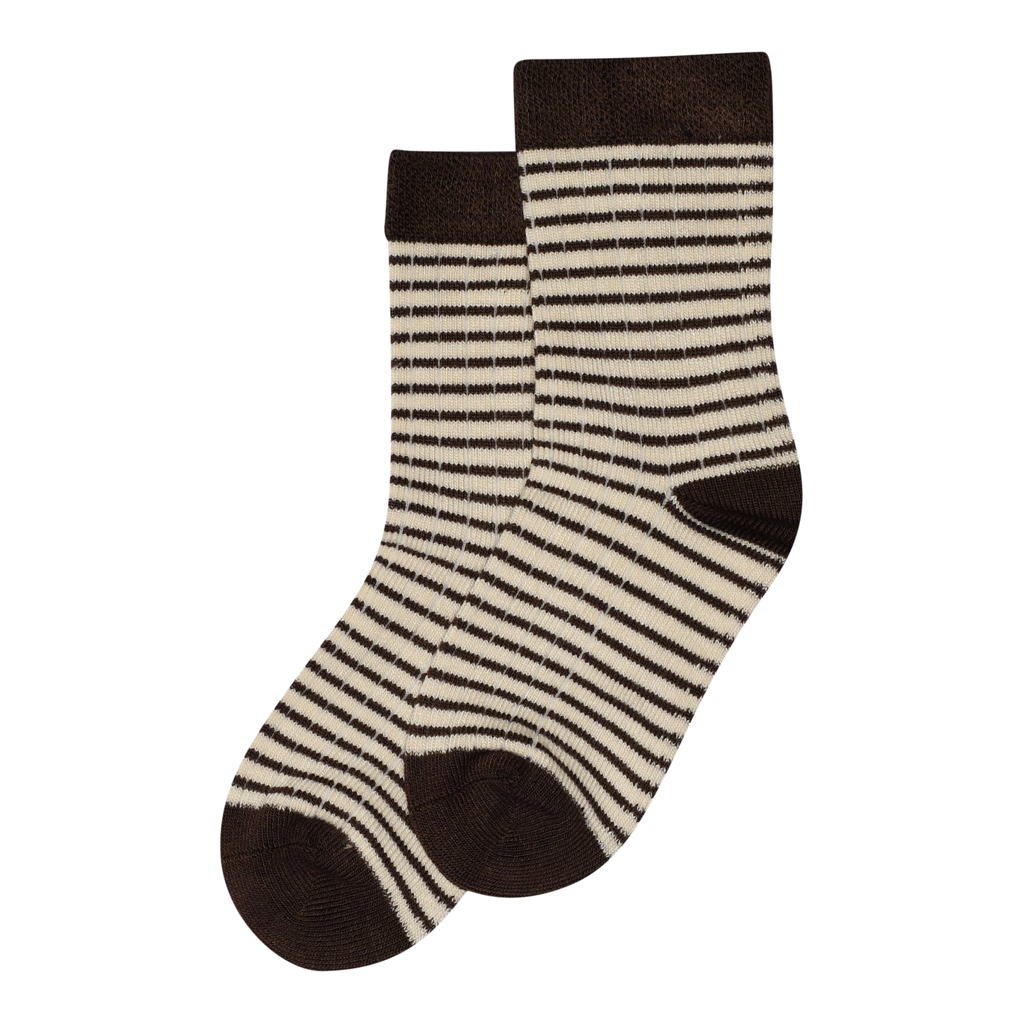 MINIPOP Bambus Socken - kaffee / gestreift