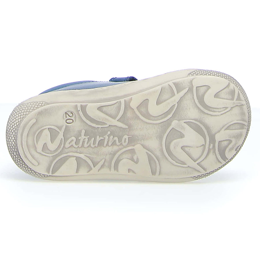 NATURINO Halbschuh COCOON in azur with a light sole, perfect for active kids