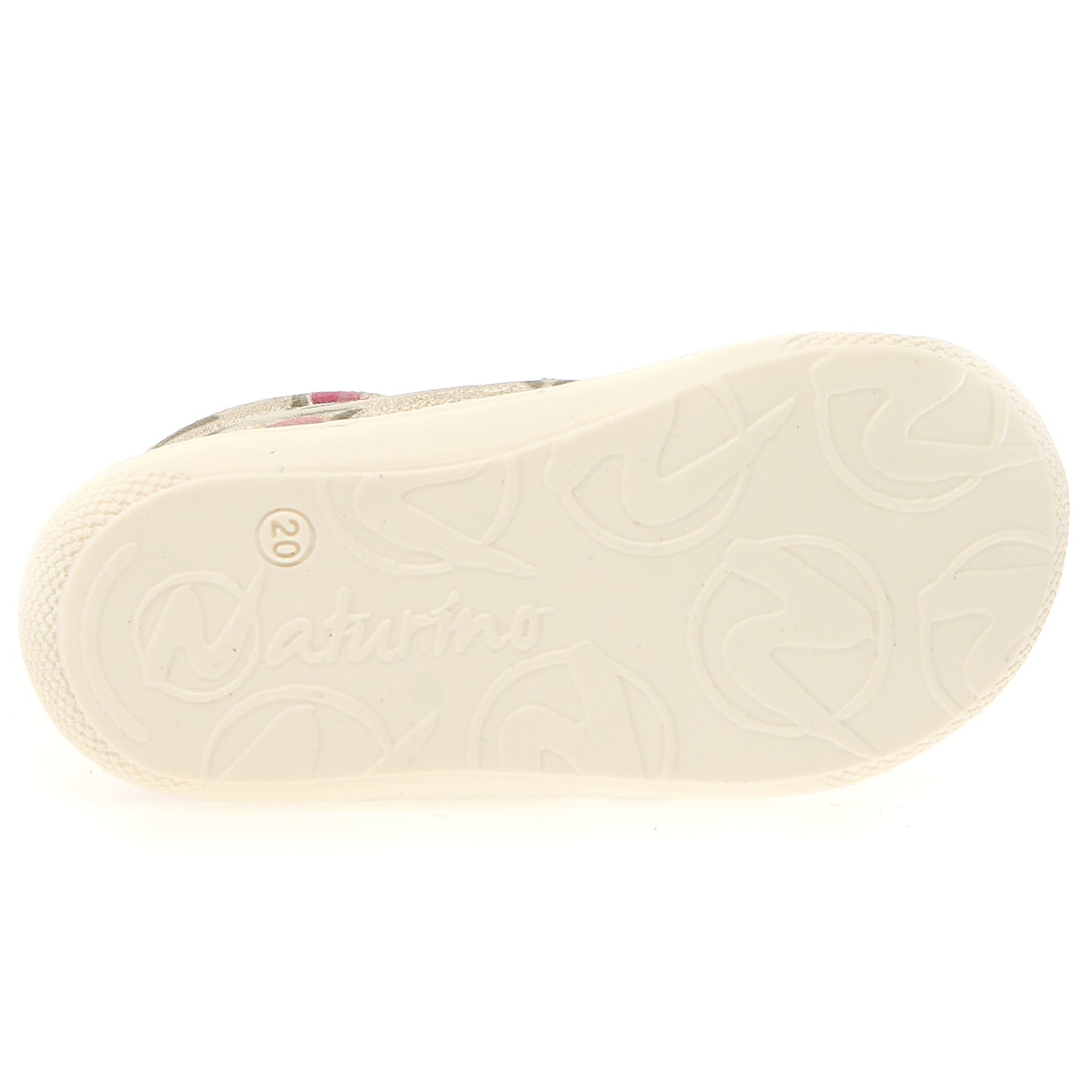 NATURINO COCOON Halbschuh in platingold mit süßem Tulpenprint