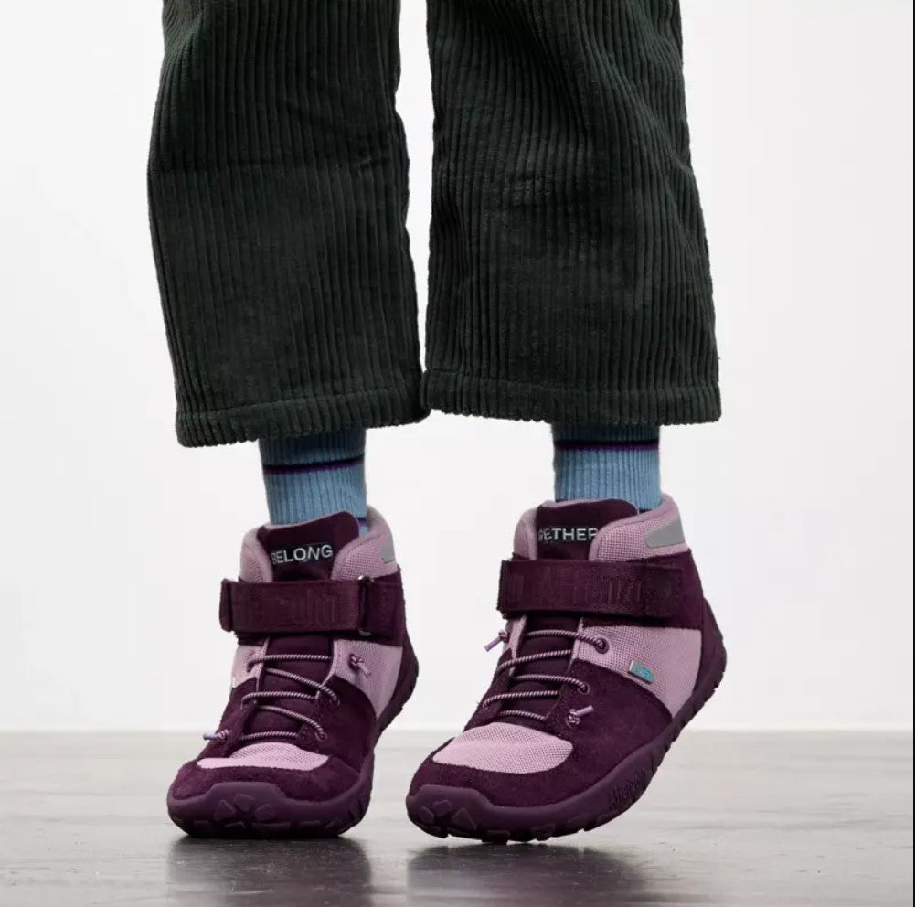 AFFENZAHN TEX Knöchelschuh DREAMER - pflaume shoe for kids with non-slip sole