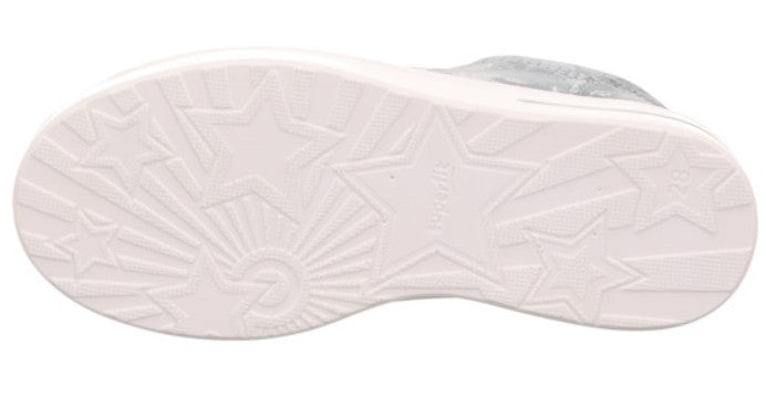 SUPERFIT Halbschuh STELLA 807-841 - graublau / silberne Blumen