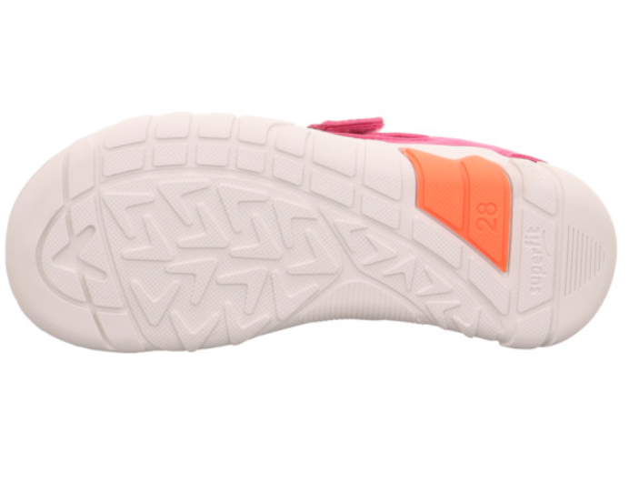 Superfit Halbschuh Barfußschuh Trace 6027-550 in pink and orange, a comfortable and stylish shoe for active kids