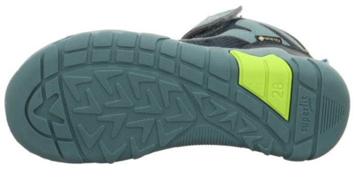 Leichter und flexibler SUPERFIT GORE TEX Barfußschuh mit grün-gelber Optik, langlebige Verarbeitung für vielseitigen Einsatz