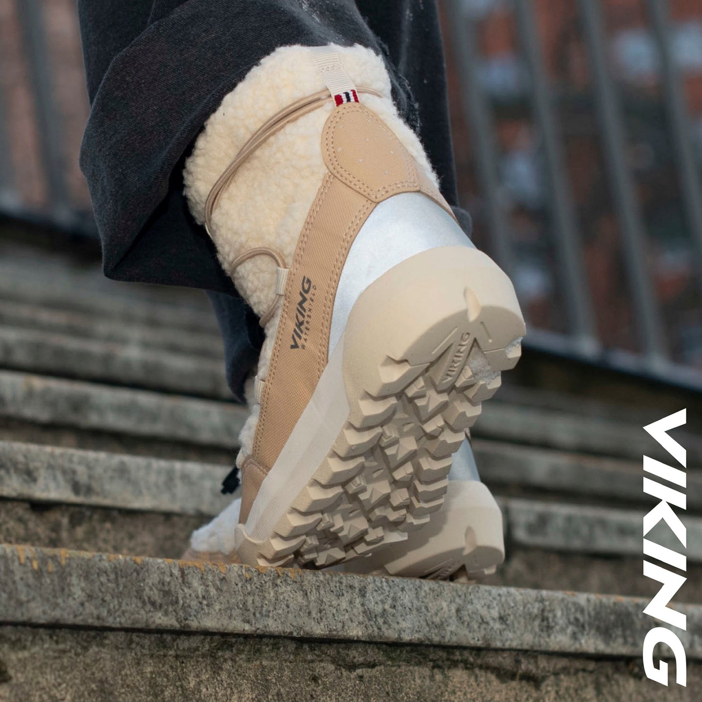 VIKING TEX Stiefel EXPOWER FLAKE WARM WP SL in créme/beige mit langlebigem Material für lange Nutzung