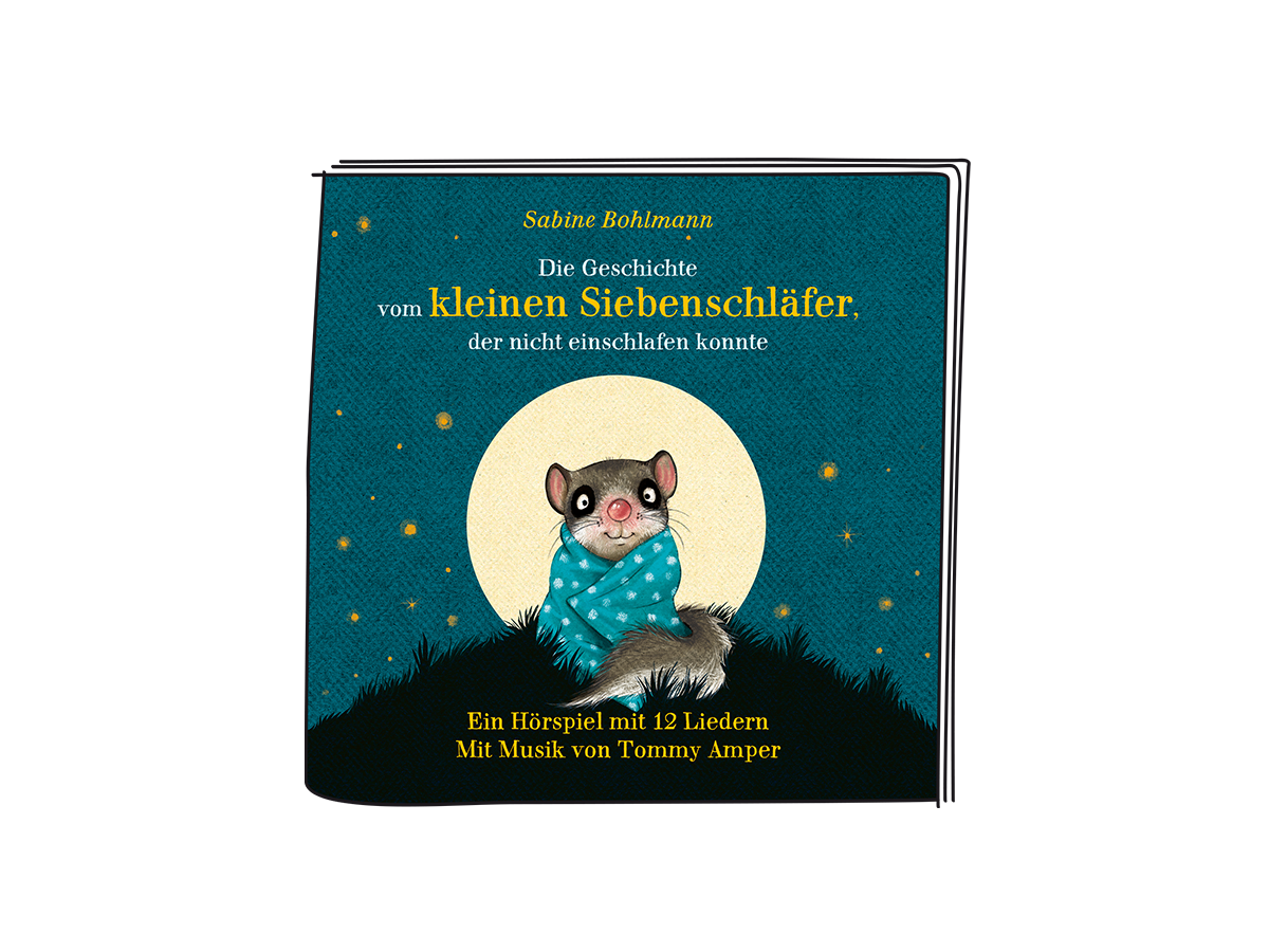 Ein liebevoll gestaltetes Bild des kleinen Siebenschläfers in seinem Bett