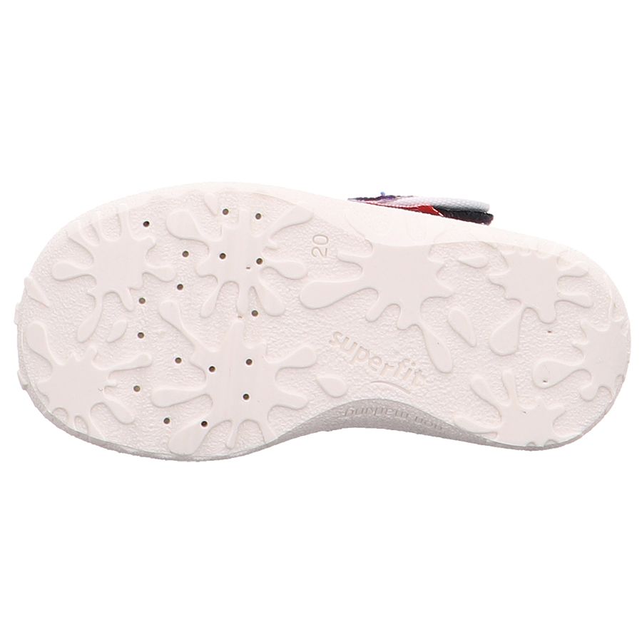 Comfortable and stylish SUPERFIT Hausschuh SPOTTY 9248-80 in blue and white with an anchor design, perfect for indoor wear