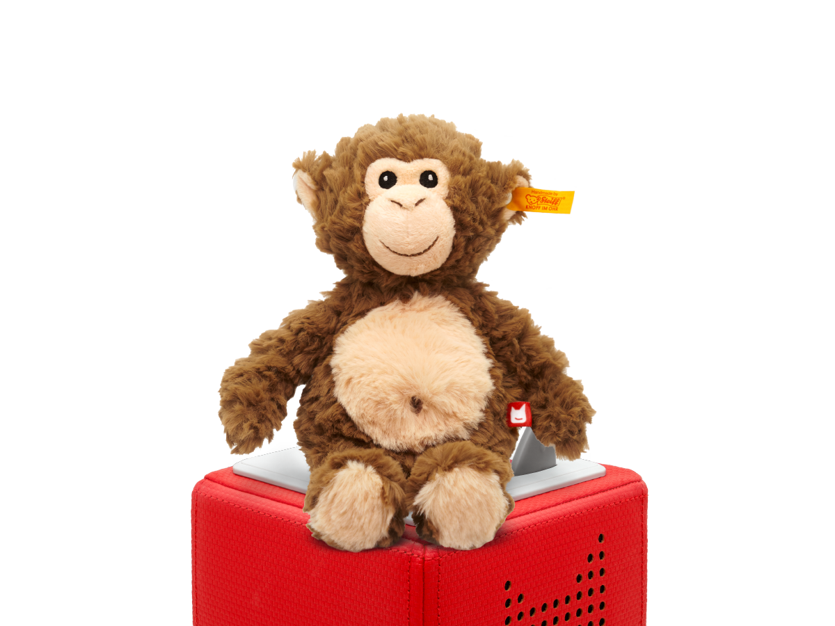 Steiff TONIES Bodo Schimpanse - weiches Kuscheltier mit integriertem Hörspiel