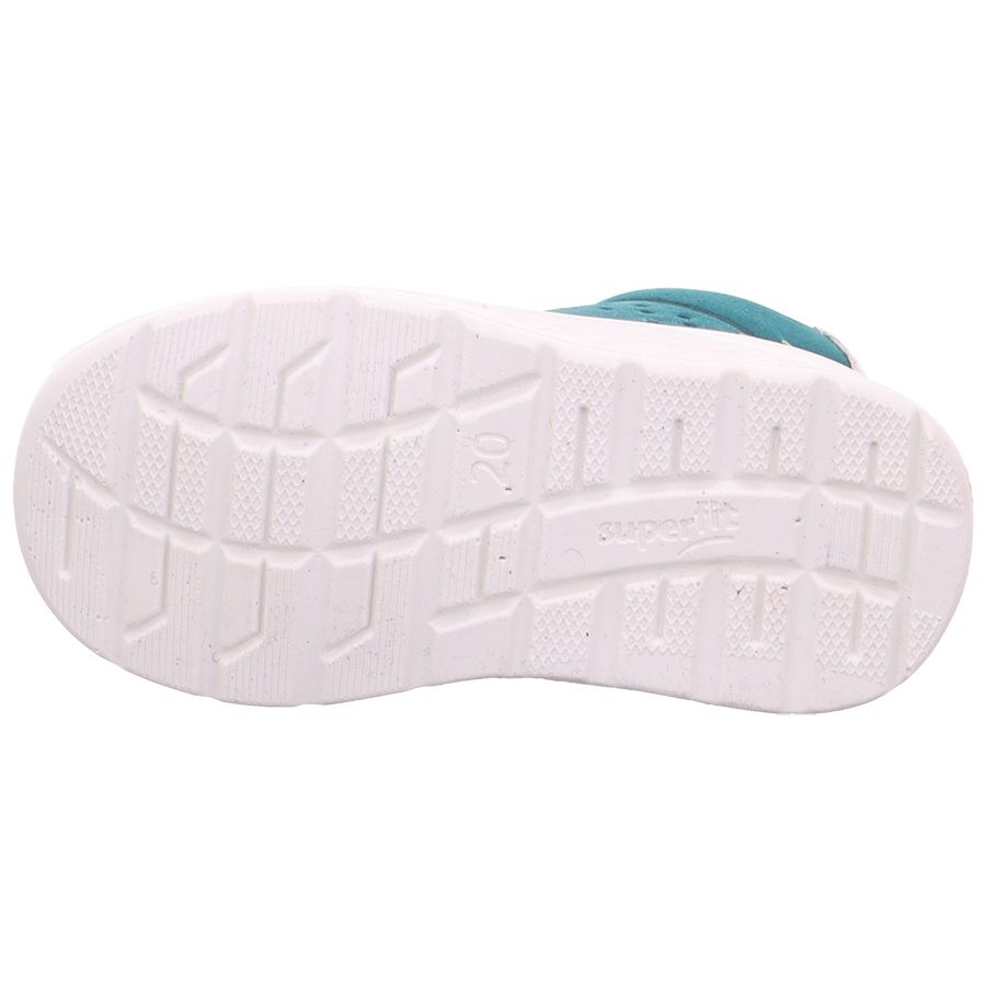 SUPERFIT Halbschuh BREEZE 366-70 - petrol - hellgrün - Lifestyle image showing the shoe being worn for outdoor activities