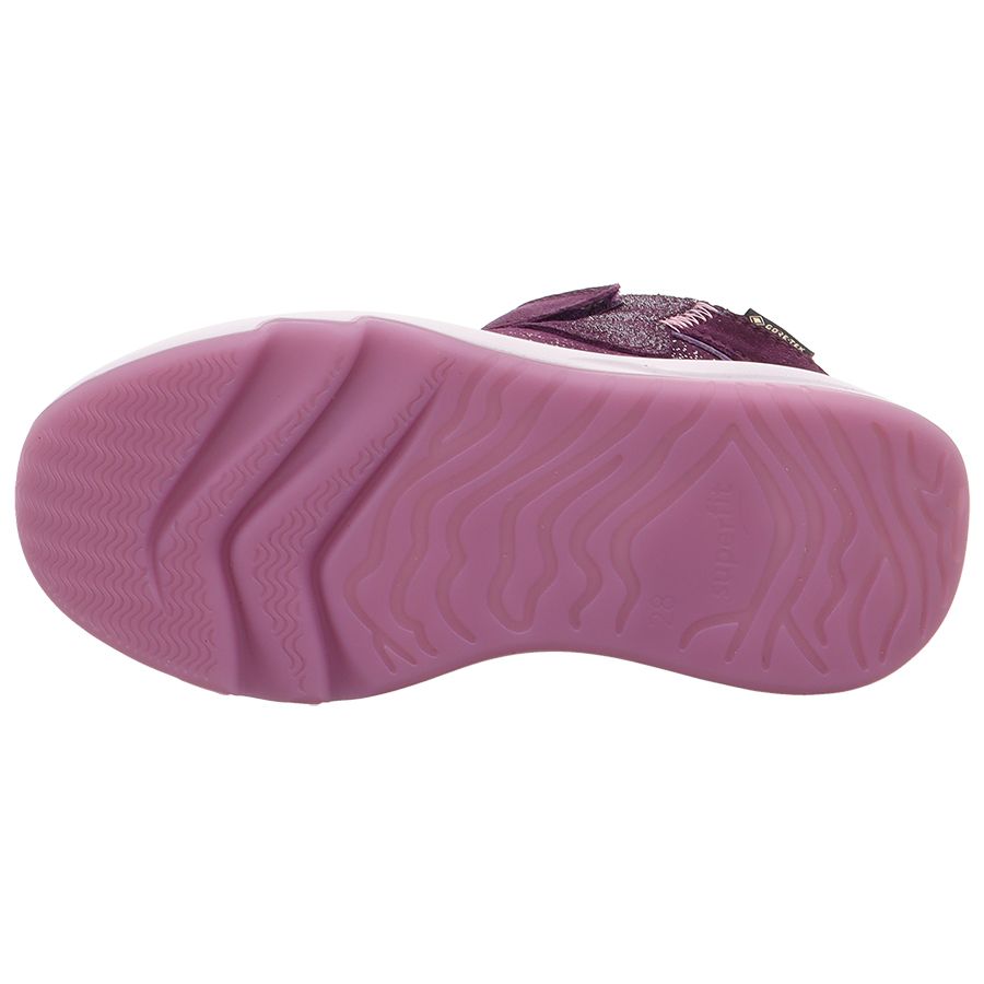 Women's SUPERFIT GORE-TEX Knöchelschuh Melody 632-850 in beere color with glitzer details, perfect for outdoor activities and everyday wear