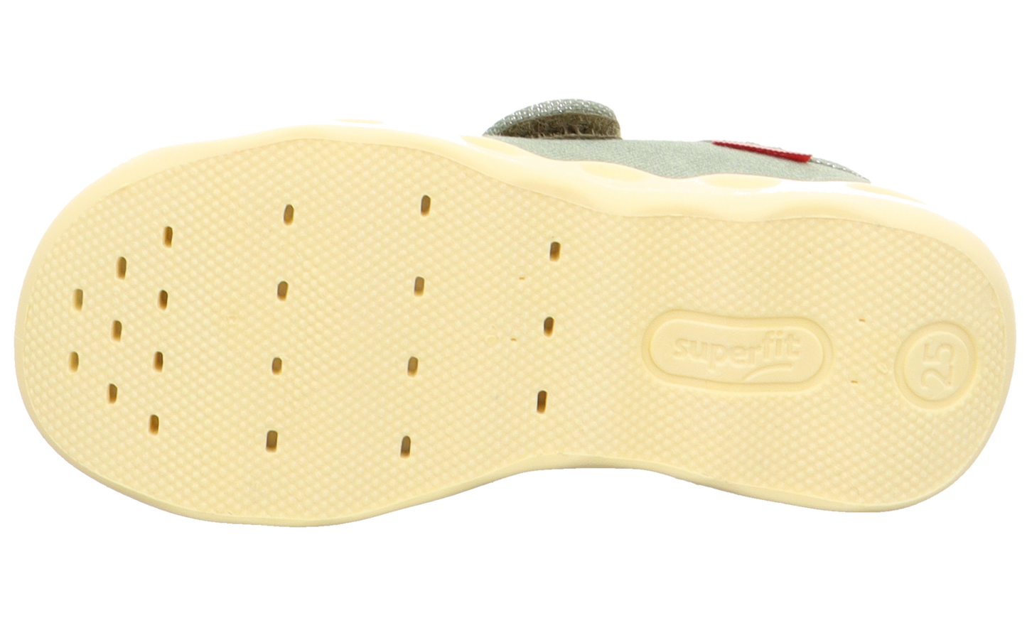 Comfortable eucalyptus and light yellow Kakadu SUPERFIT Hausschuh BUBBLE 6270-750 shoe