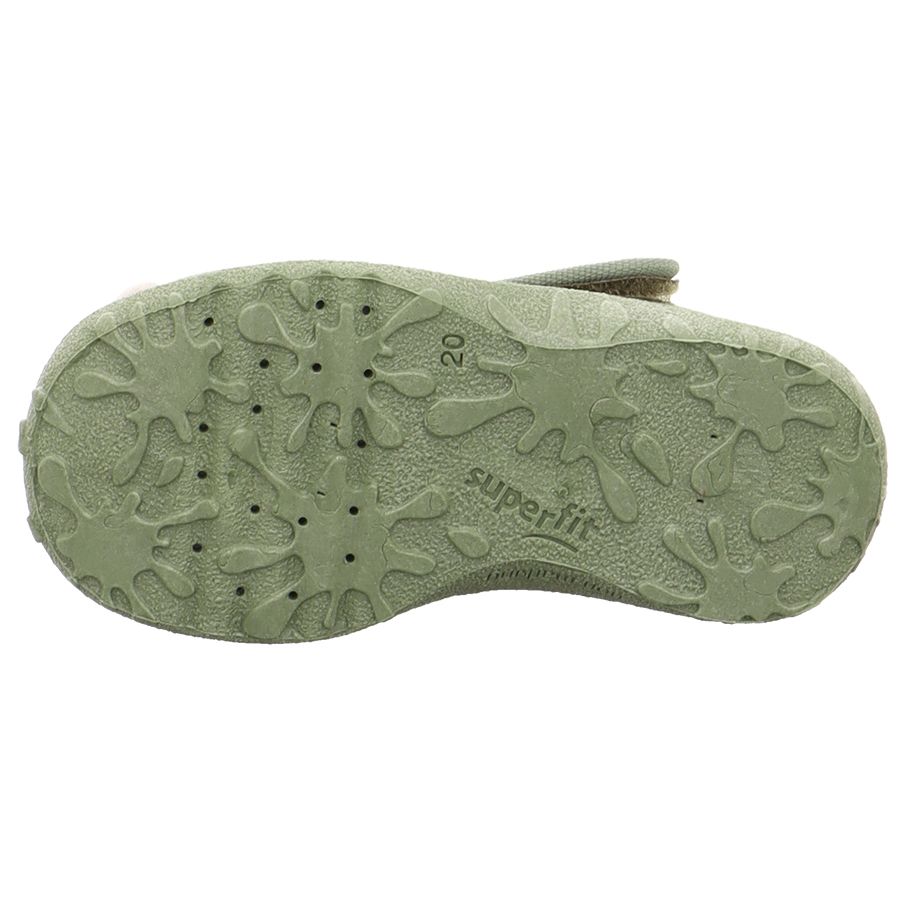 Comfortable green Tiger print SUPERFIT Hausschuh SPOTTY 9256-75 slippers for indoor wear