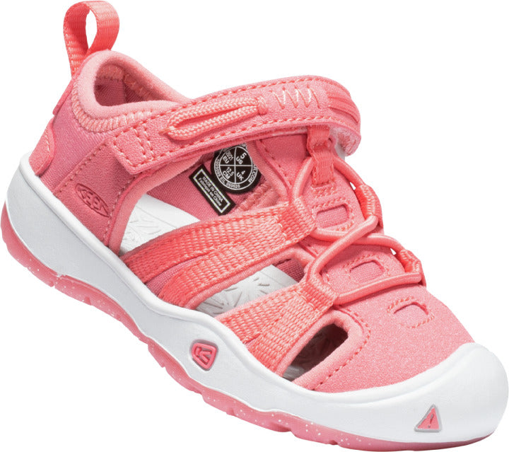 KEEN Halbsandale MOXIE TOTS - korallpink: Comfortable and durable kids' sandals in vibrant coral pink color