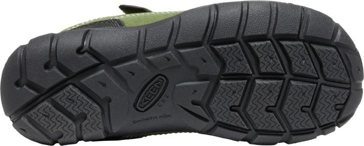 KEEN Halbschuh JASPER II in olive, black, and orange colorway, perfect for outdoor activities and adventures