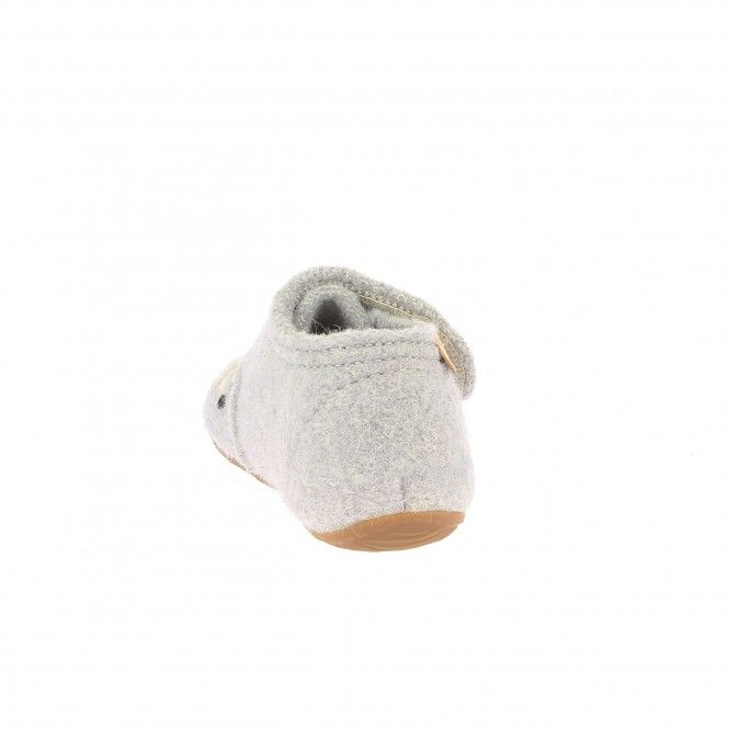 LIVING KITZBÜHEL Hausschuh 4201-620 in grau with a playful cat and mouse design